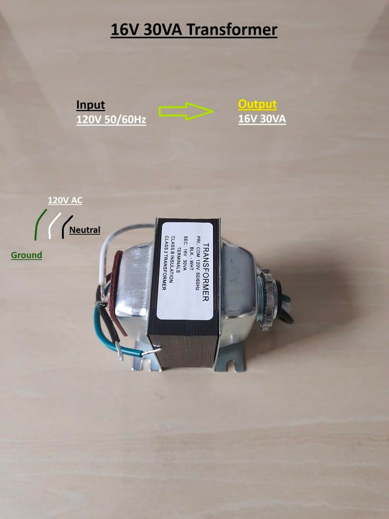 JOVNO Doorbell Transformer, 16V, 30VA, Ring Doorbell Transformer for Ring Wired Video Doorbell Wired - Image 2